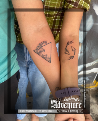 Couple tattoo design Adventure Tattoo Ahmedabad